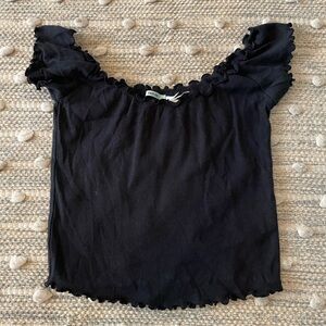 Black crop top size small
